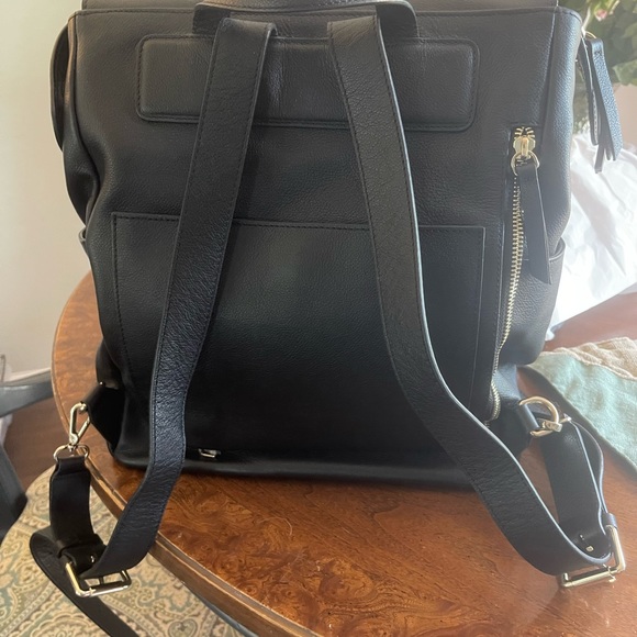 Mina Baie Full Kinney Backpack-Black Full Grain Leather (not Vegan) - Picture 5 of 9